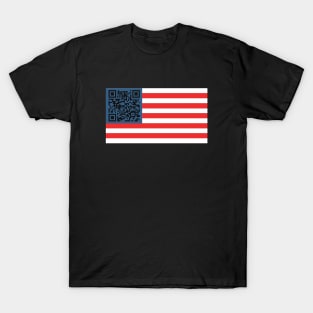 Trump Dance QR with America Flag T-Shirt